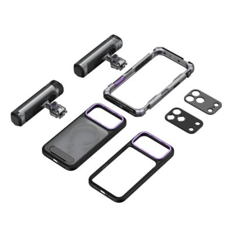 SmallRig 5585 Megatron Edition - zestaw do filmowania do iPhone 17 Pro (szaro-fioletowy) - zawartość zestawu
